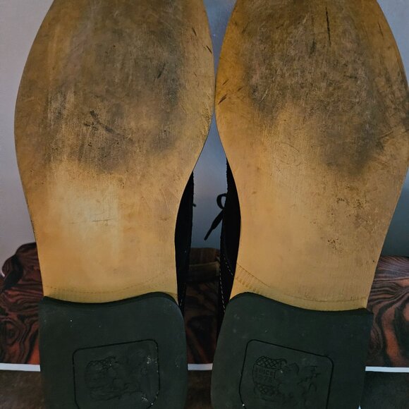 Stacy Adams 12 M Black Suede and Leather Upper Loafers Good Condition - Picture 8 of 8